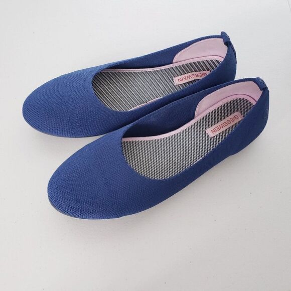 Giesswein Ballet Knit Flats Size EU 40 Dark Blue Washable Comfort - Picture 1 of 9